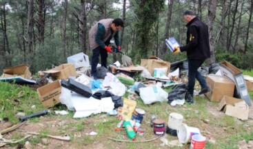 Cennet Koyu’na atık bırakan kişi kargo poşetlerinden belirlendi