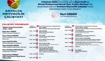 CHP ANTALYA’DAN MEYVECİLİK ÇALIŞTAYI