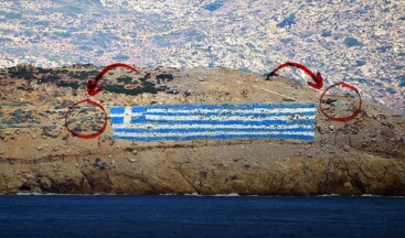 Keçi Adası’ndaki Yunan askerleri ve adaya yerleştirilen ağır silahlar görüntülendi