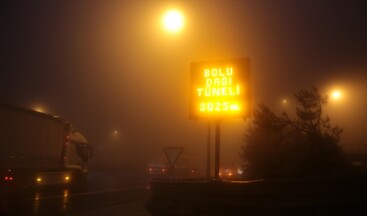 Bolu Dağı’nda sis ve sağanak etkili oluyor