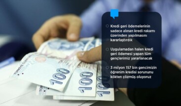 Cumhurbaşkanı Erdoğan’dan KYK kredisi düzenlemesi sadece alınan kredi rakamı üzerinden ödenecek