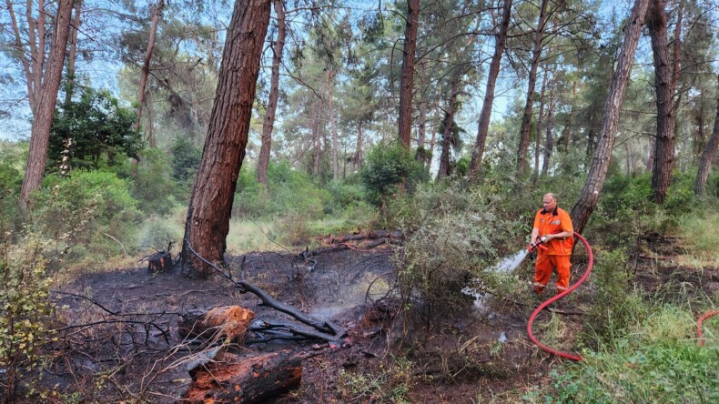 Antalya’da ormanlık alanda çıkan yangın söndürüldü