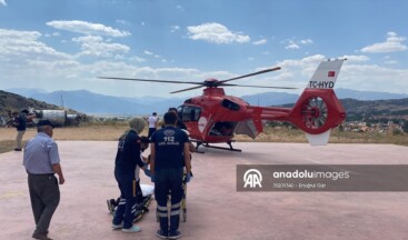 Antalya’da kalp krizi geçiren hasta ambulans helikopterle getirildiği hastanede tedavi edildi