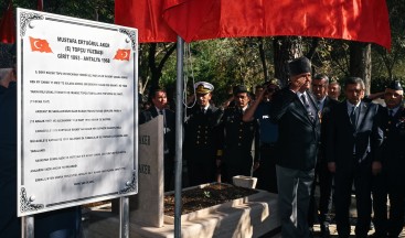 Topçu Yüzbaşı Mustafa Ertuğrul Vefatının 56. yılında Anıtı ve Kabri Başında Anıldı